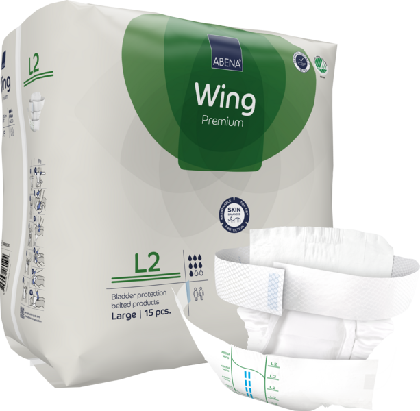 Abena Wing Belted Product L2 Green Premium (pk 15 x 4)