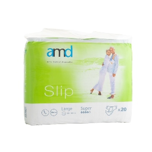 AMD Slip Medium Super Diaper (pk 20 x 4)