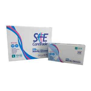 Powderfree Blue Nitrile Gloves - Small (pk 10 x 100)