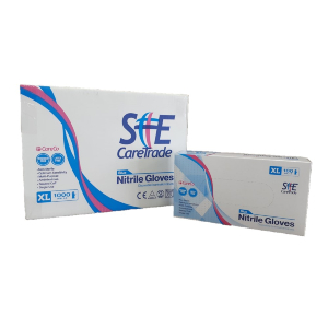 Powderfree Blue Nitrile Gloves - Small (pk 10 x 100)