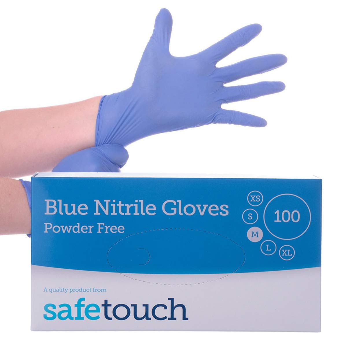 BF - SafeTouch Powderfree Blue Nitrile Gloves - Small (pk 10 x100)