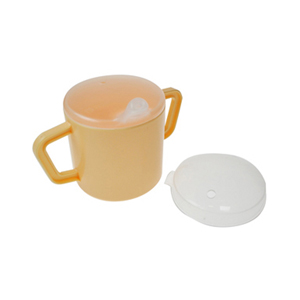Two Handled Cup with 2 Lids 9oz 