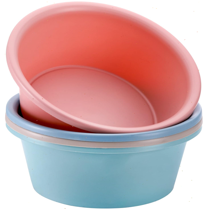 Stackable Round Plastic Wash Basin 5L (pk 4)