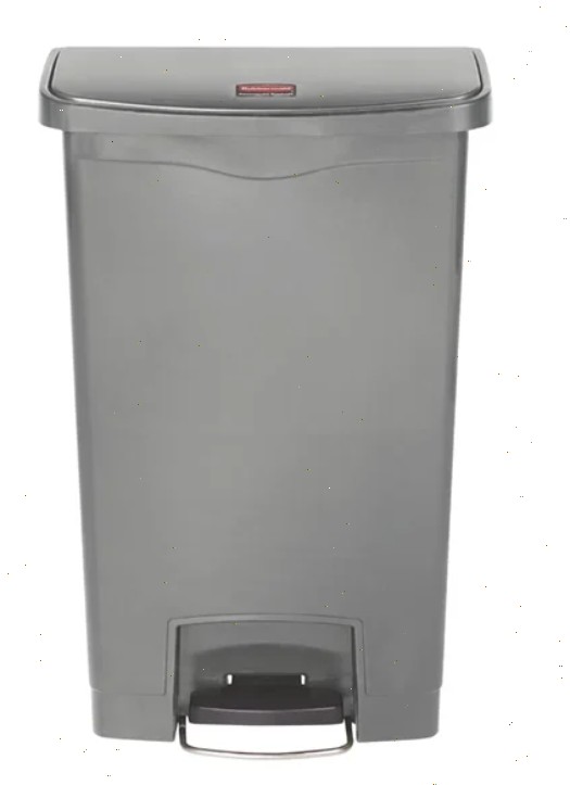 Rubbermaid Slim Jim Front Step-On Pedal Bin Grey 50Ltr [DY115]