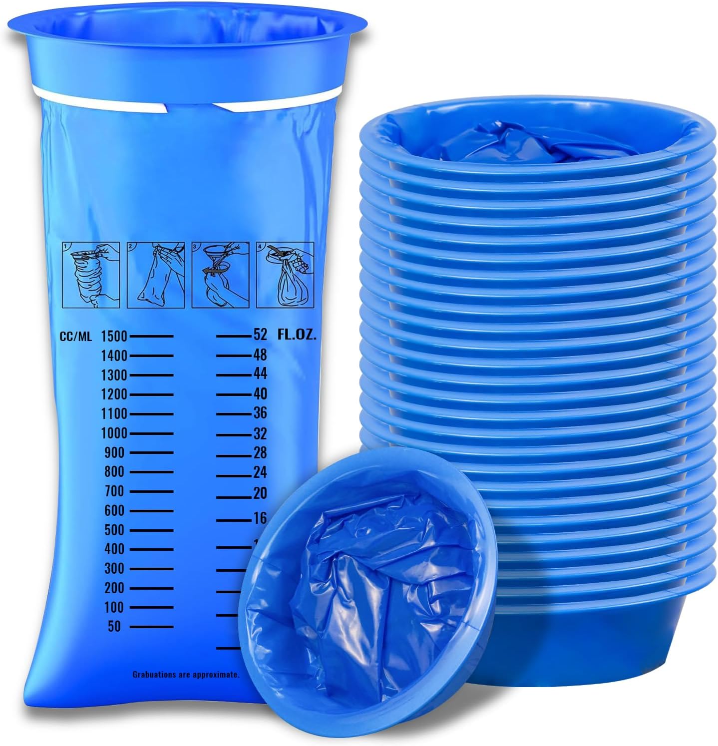 High Density Leakproof Odour Control Emesis Vomit Bags (pk 28)