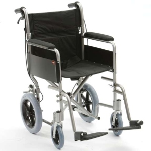 RW Standard Transit Wheelchair - Folding Back & Seatbelt - Max user 115kg