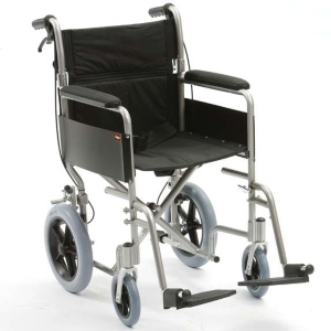 RW Standard Transit Wheelchair - 18in Folding Back & Seatbelt - Max user 115kg