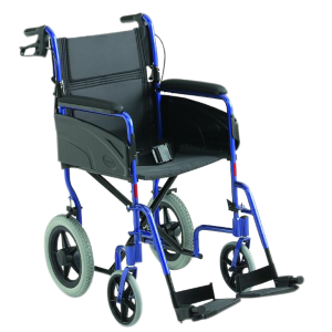 Invacare Alu Lite Steel Standard Transit Wheelchair with Folding Back 18in (Max weight 100kg)
