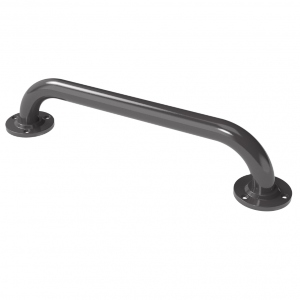Round Flanged Stainless Steel Grab Rail 450mm - Grey