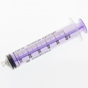 LHE60 Enfit 60ml Purple Female Luer Reusable Syringe (7 days oral/enteral syringe)