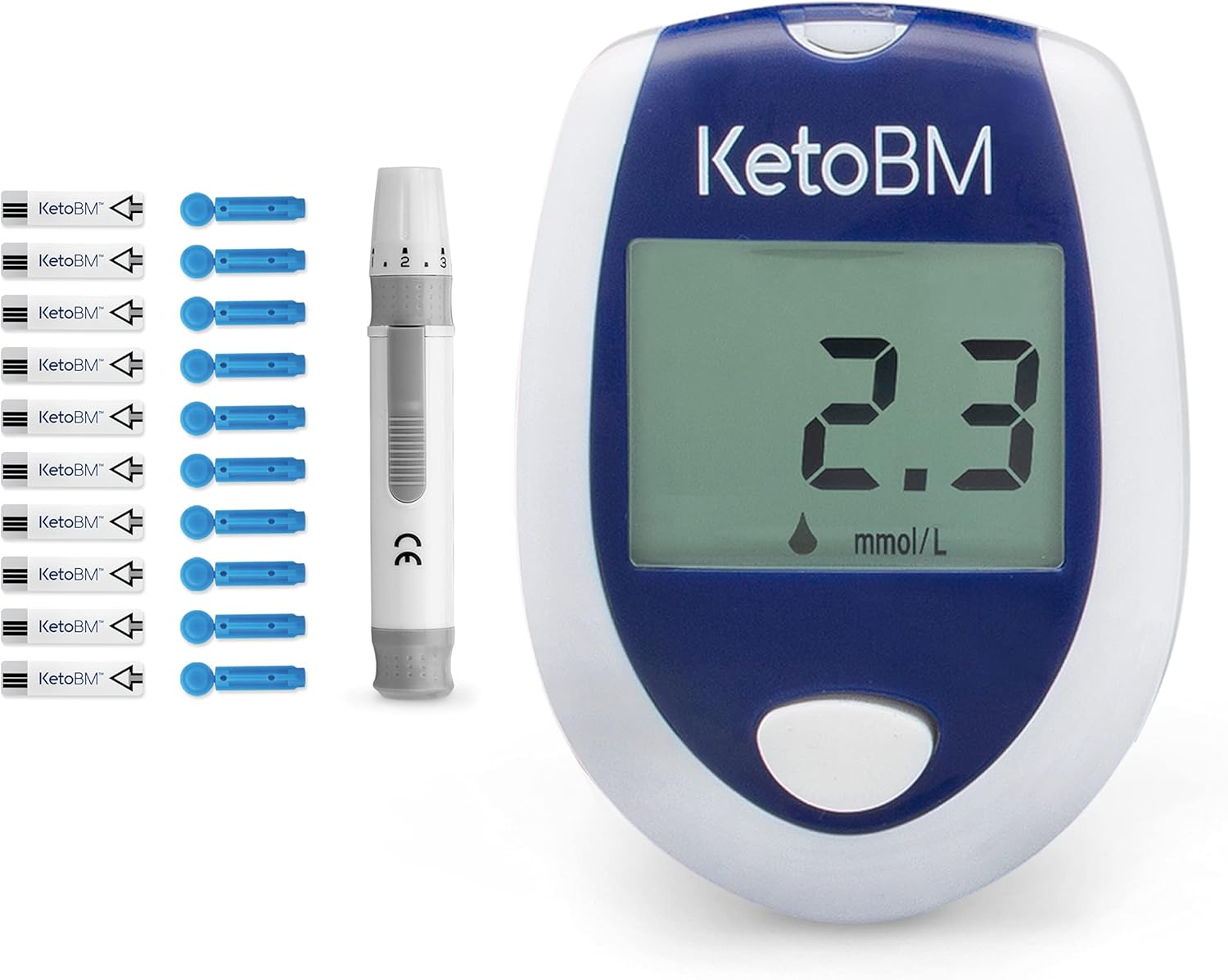 Complete Keto Test Kit with Monitor, Strips, Lancing Device & Lancets