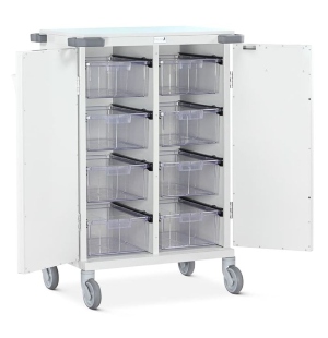 P-Pharmacy Trolley- Double Door with security lock, 32 compartments 