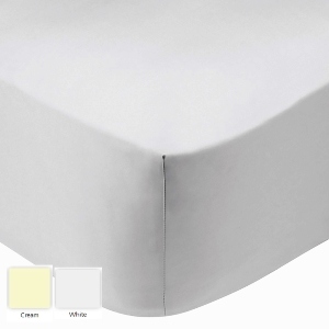 Sleepknit Single Fitted Bottom Sheet (SK7000) 30% polyester / 70% cotton - Cream