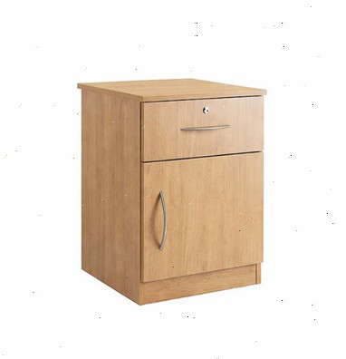 Coast-Line 1 Door/ 1 Drawer Locker with lockable drawer 627H x 450W x 450D - H3368  Oak 