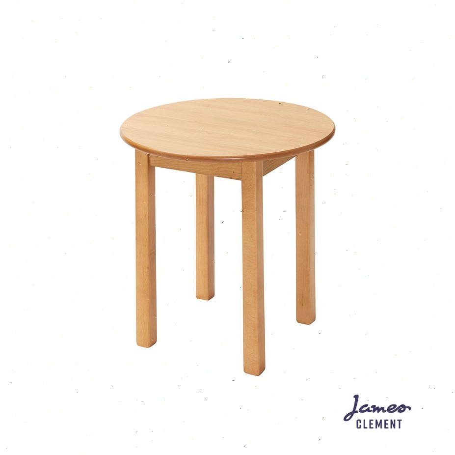 590mm Dia High Coffee Table, 19mm HPL Top with Straight Legs - Wood Finish Oak - KD