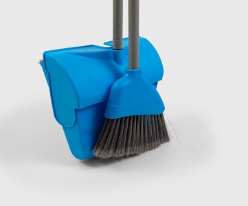 DP10SET Plastic Lobby Dustpan & Brush Set 10in - Blue