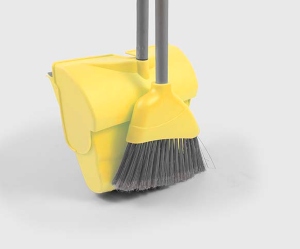 DP10SET Plastic Lobby Dustpan & Brush Set 10in - Yellow