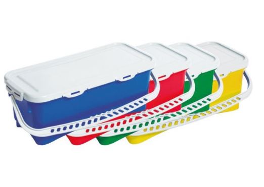 Microspeedy Scrub Microfibre Flat Mop Heads 43x15 - 10pk Blue /Grey - Flagged