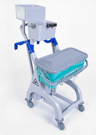 Microspeedy Scrub Microfibre Flat Mop Heads 43x15 - 10pk Blue /Grey - Flagged