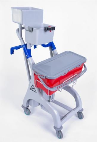 Microspeedy Scrub Microfibre Flat Mop Heads 43x15 - 10pk Blue /Grey - Flagged