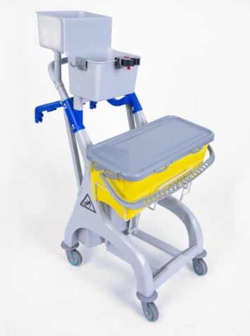 Microspeedy Scrub Microfibre Flat Mop Heads 43x15 - 10pk Blue /Grey - Flagged