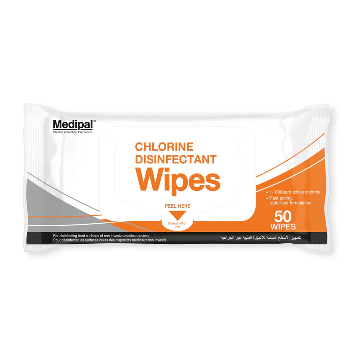 Chlorine Surface Wipes (pk 50)