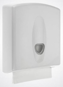 Hand Towel Dispenser S&E Branded  Z/C Fold - White