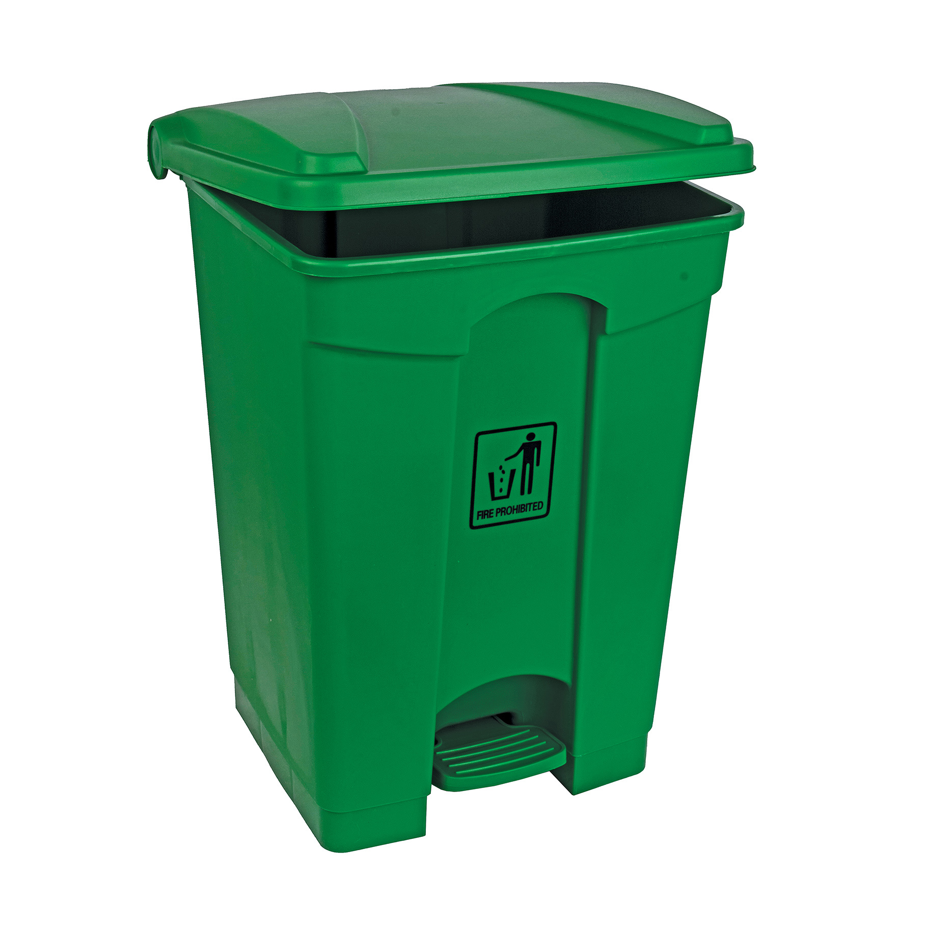 45L Polypropylene Pedal Bin - Green
