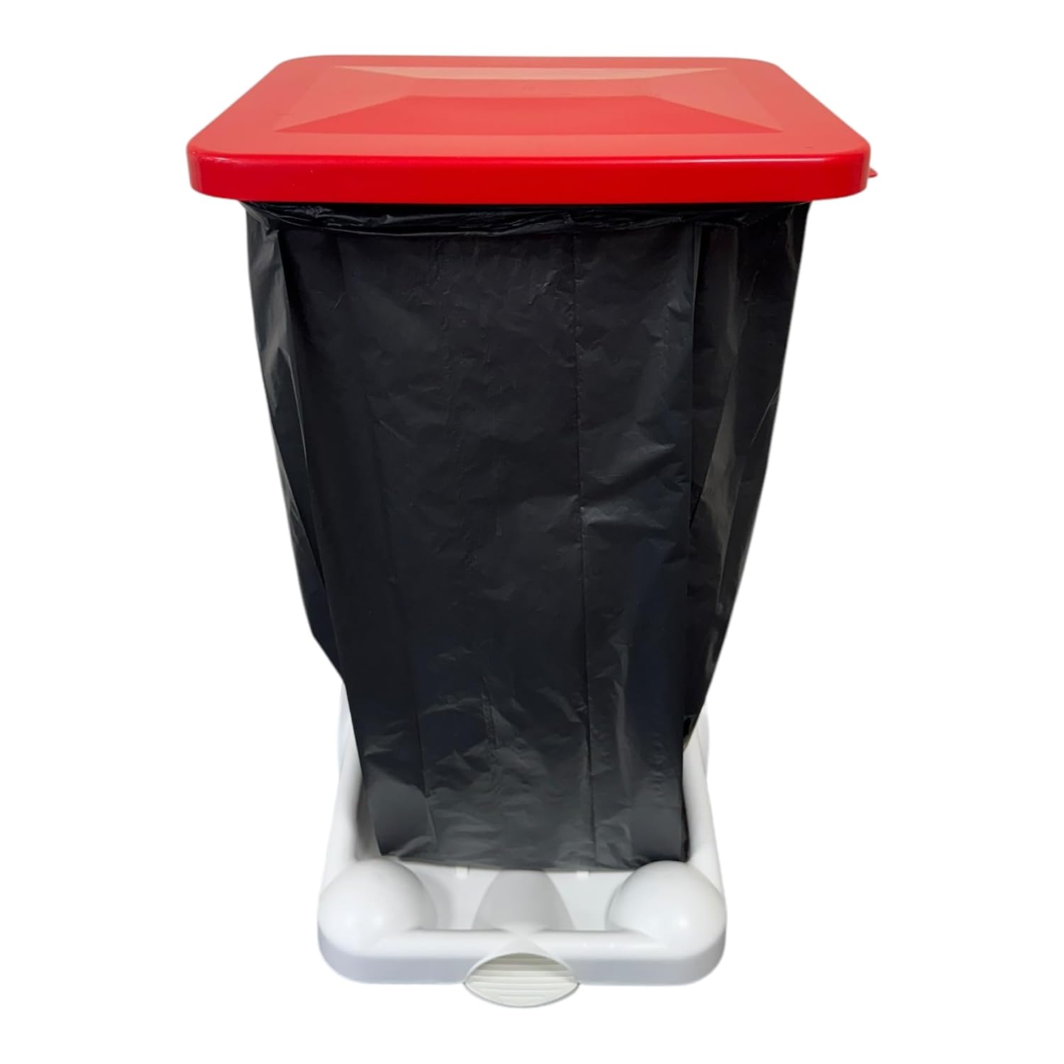P-Wheeled Pedal Sack Holder Bin 120L - Red