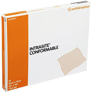 Intrasite Conformable Hydrogel Dressing - 10x10cm (pk 10)