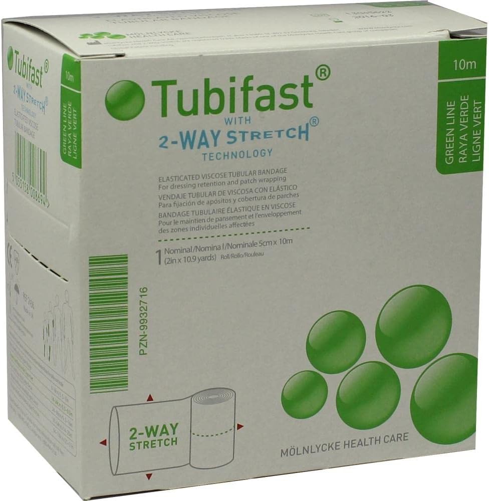 Tubifast 2-Way Stretch Tubular Bandage Green Line (5 cm x 10 m)