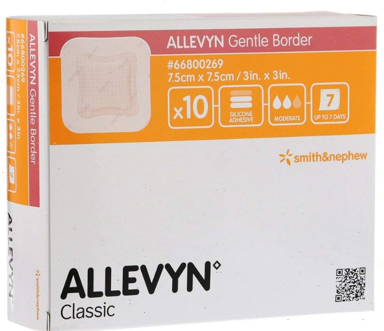 Allevyn Gentle Border Dressing - 10cm x 10cm (pk 10)